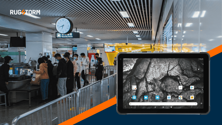 rugged tablet in metro